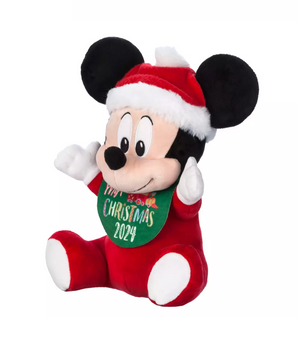 Disney Parks 2024 Mickey My 1st Christmas Holiday Plush for Baby New with Tag