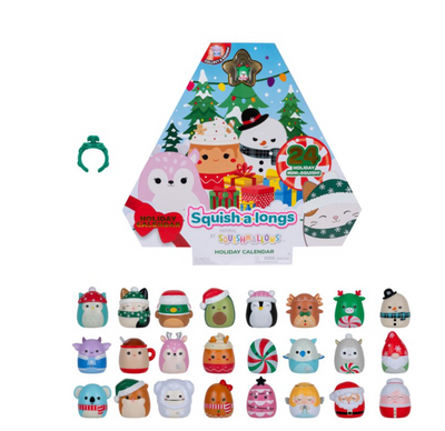 Squishmallows Squish a longs Holiday Countdown Calendar 24 1 inch Mini Squish