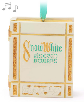 Disney Parks Musical Book Ornament Snow White Seven Dwarfs Storybook New w Tag