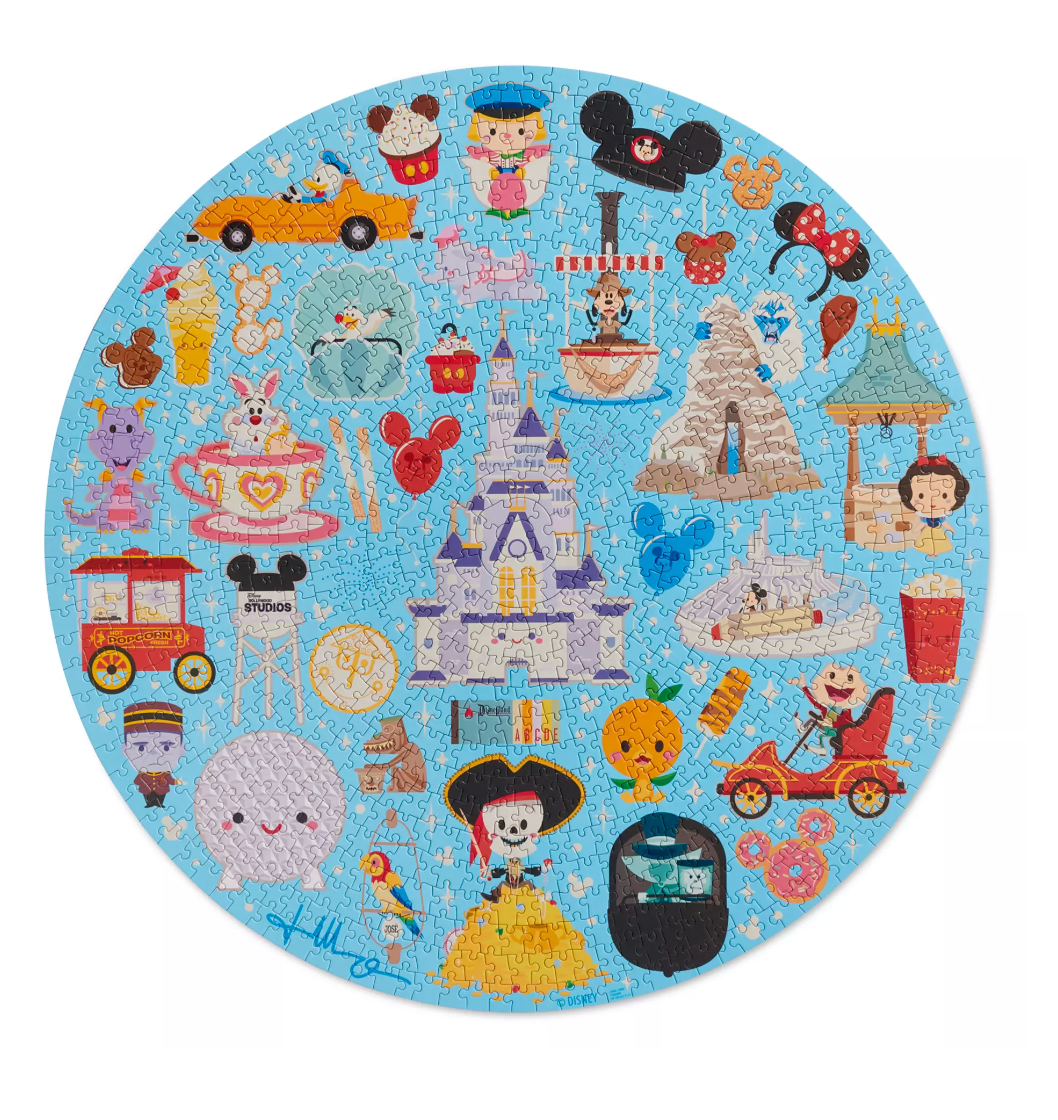 Disney Parks Space Mountain Orange Bird Round 1000pcs Puzzle