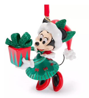 Disney Parks Santa Minnie Mouse Holiday Christmas Ornament New with Tag