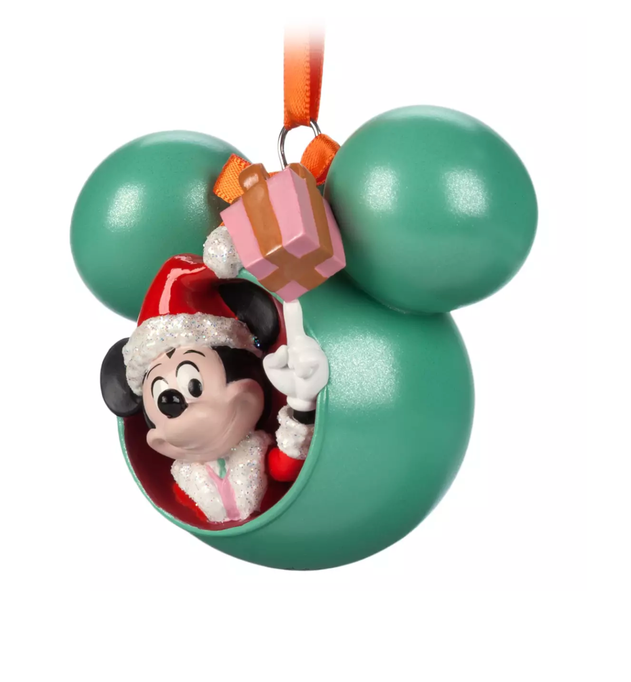 Disney Santa Mickey Icon Diorama Sketchbook Christmas Ornament New with Tag