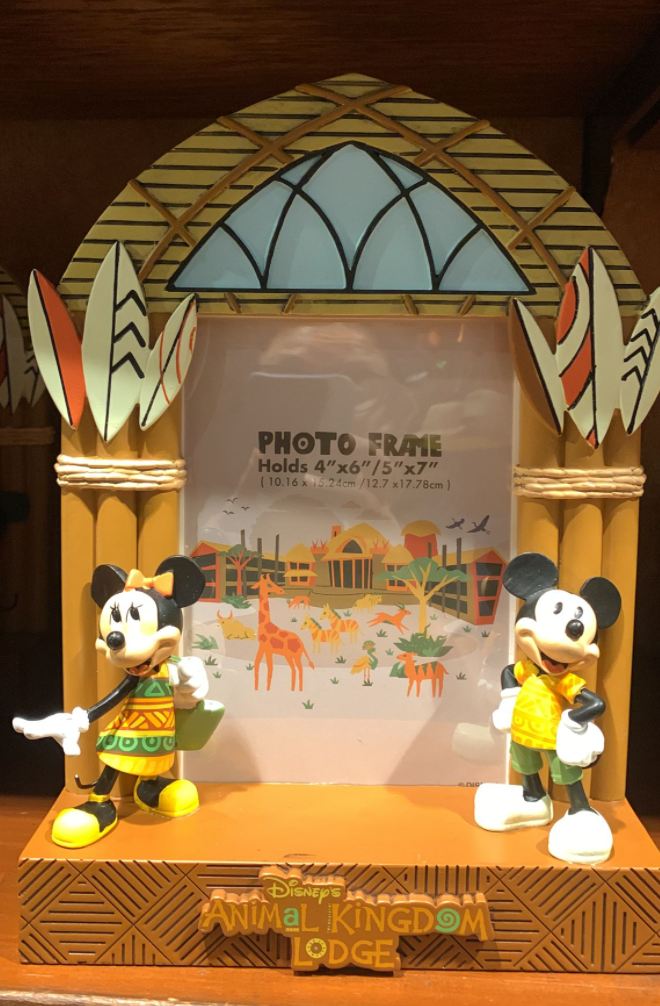 Disney Parks Animal Kingdom Lodge Mickey Minnie Safari Photo Frame New With Tag