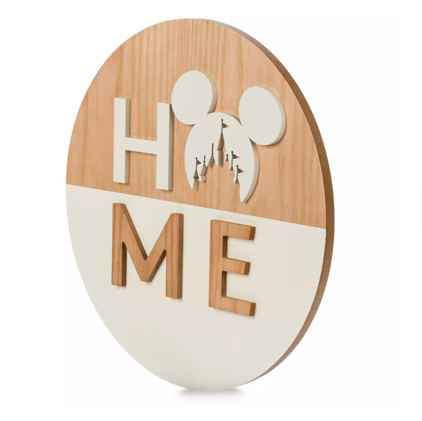 Disney Parks Home Collection Mickey Wood Icon ''Home'' Wall Decor New