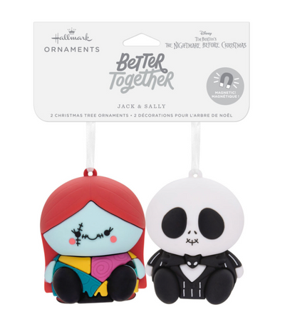 Hallmark Better Together Disney Jack and Sally Magnetic Christmas Ornament New