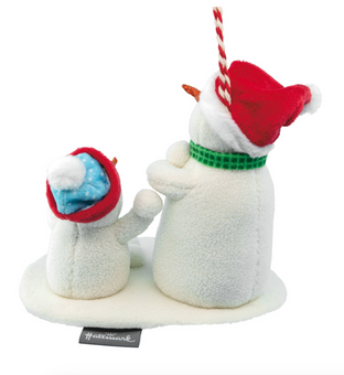 Hallmark 2026 Snowball Fight Snowmen Fabric Christmas Ornament Plush New w Tag