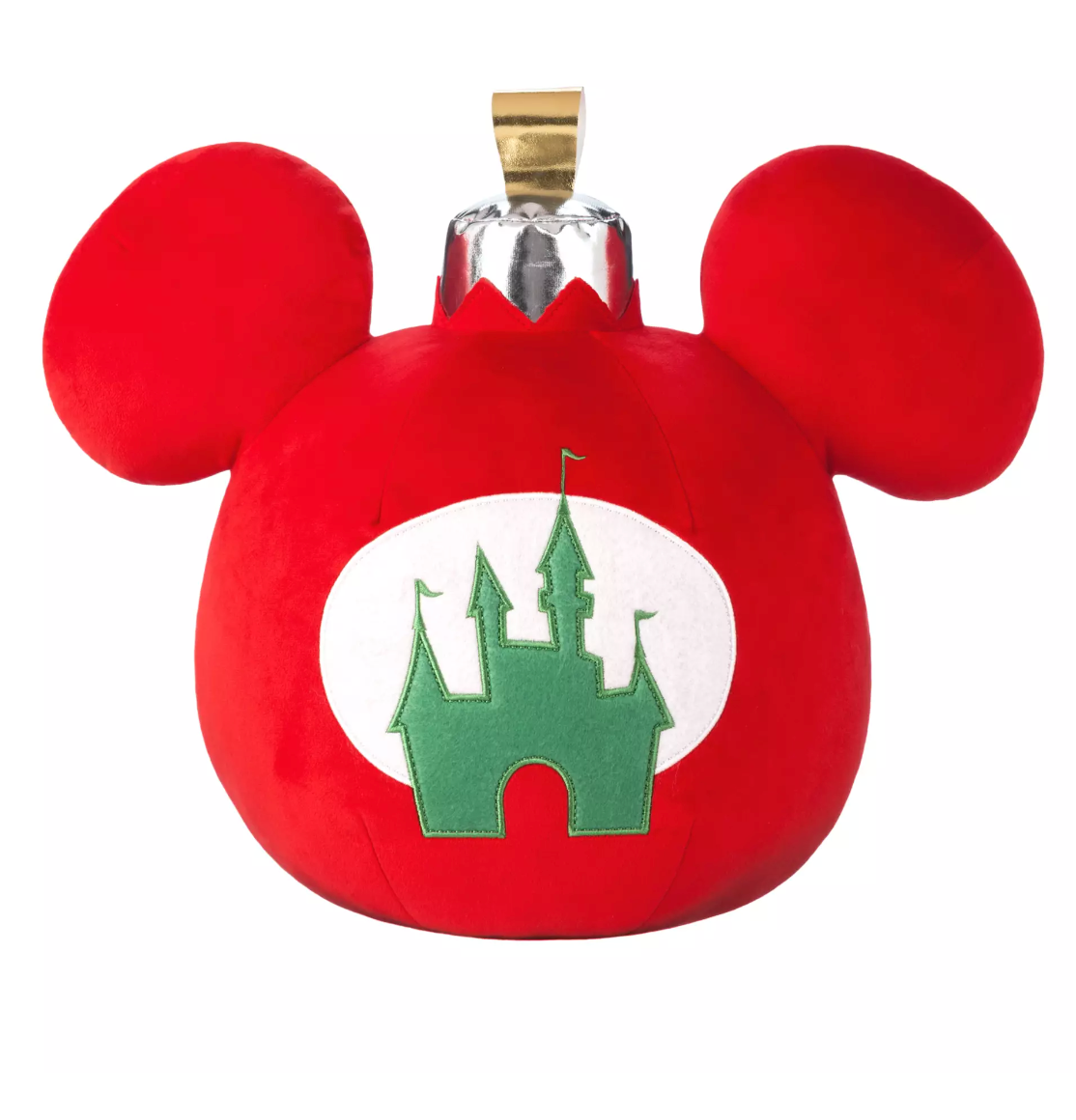 Disney Parks Holiday Christmas Mickey Icon Castle Ornament Pillow New With Tag