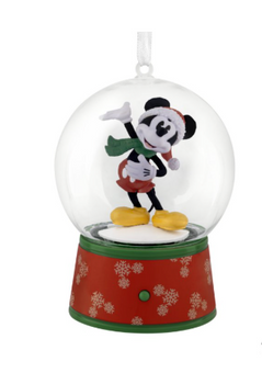 Hallmark Disney Mickey Mouse Christmas Musical Globe Ornament New with Box