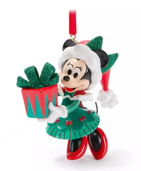 Disney Parks Santa Minnie Mouse Holiday Christmas Ornament New with Tag