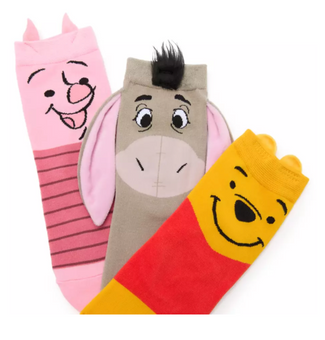 Disney Parks Winnie the Pooh and Pals Sock Set for Kids Eeyore Piglet New W Tag