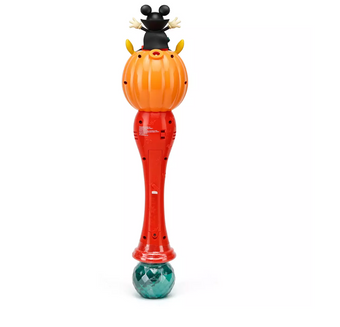 Disney Parks Happy Halloween Mickey on Pumpkin Light-Up Bubble Wand New