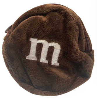 M&M's World Brown Coin Purse M Logo New with Tag