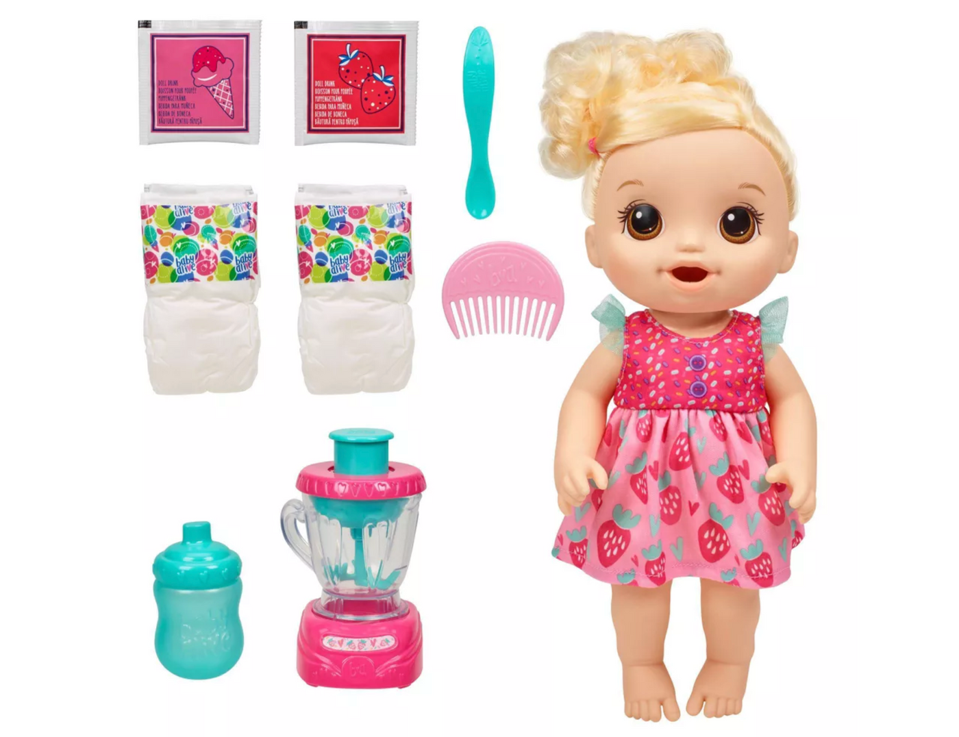 Baby Alive Magical Mixer Baby Doll Toy Strawberry Shake New with Box