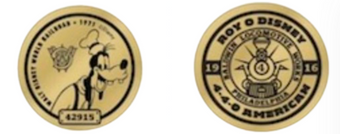 Disney Magic Kingdom Train Station Goofy Collectible Coin Medallion New