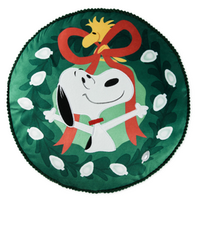 Hallmark Peanuts Snoopy Christmas Wreath Light-Up Pillow New with Tag