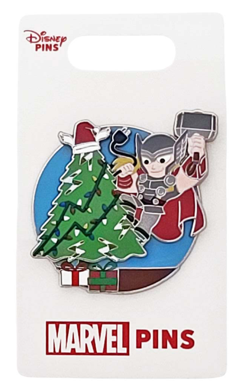 Disney Parks Marvel Thor Christmas Tree Holiday Pin New With Card