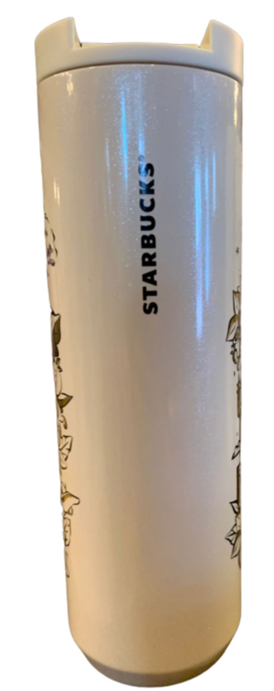 Disney Parks Starbucks Walt Disney World White Tumbler Cup with Straw New