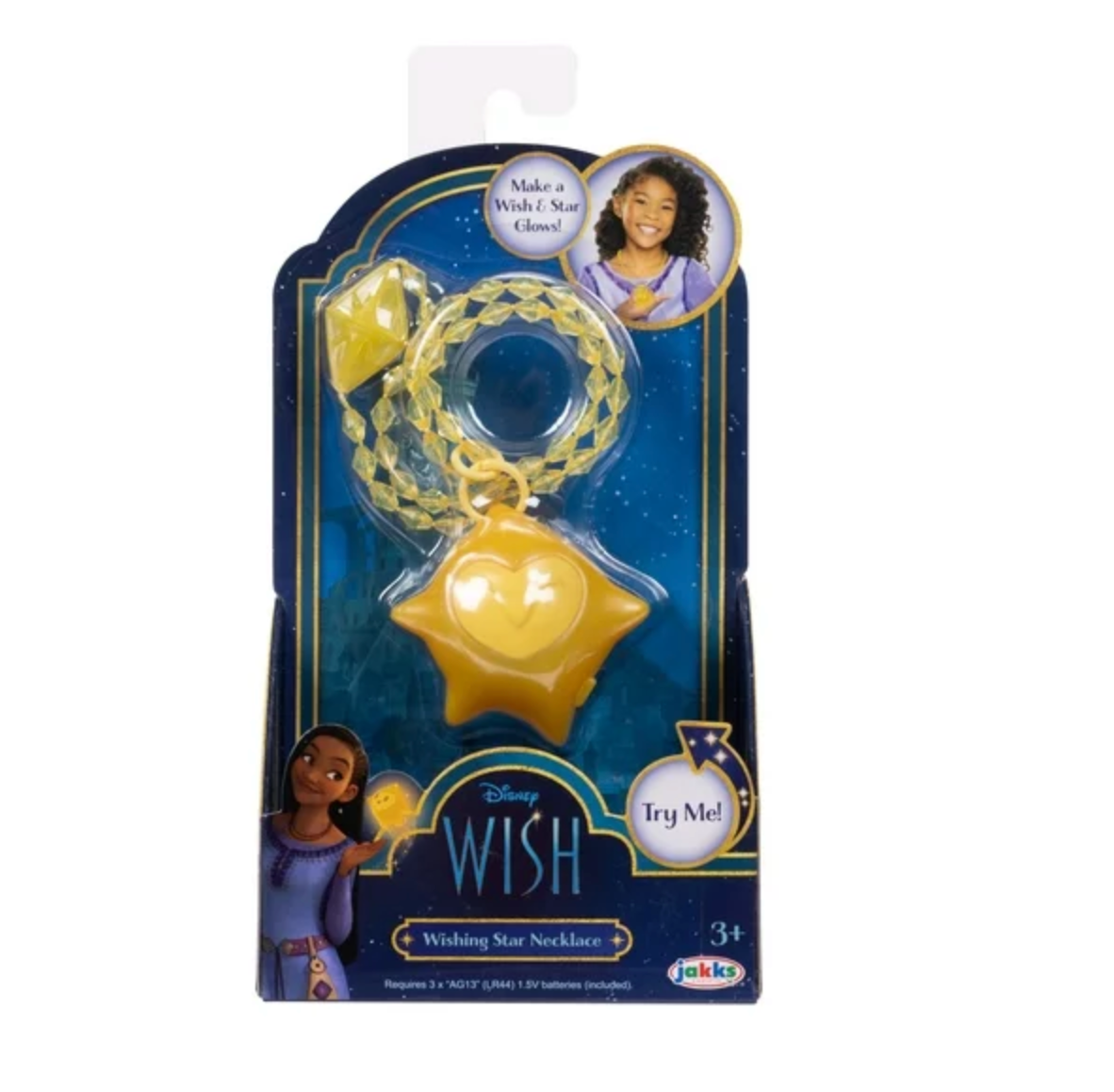Disney 100 Wish Wishing Light Up Star Necklace Toy New with Box