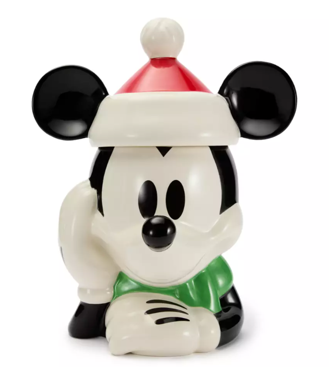 Disney Parks Santa Mickey Mouse Cookie Jar Holiday New With Tag