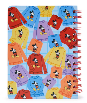 Disney Parks Mickey Mouse Sweater Journal Spiral Notebook New