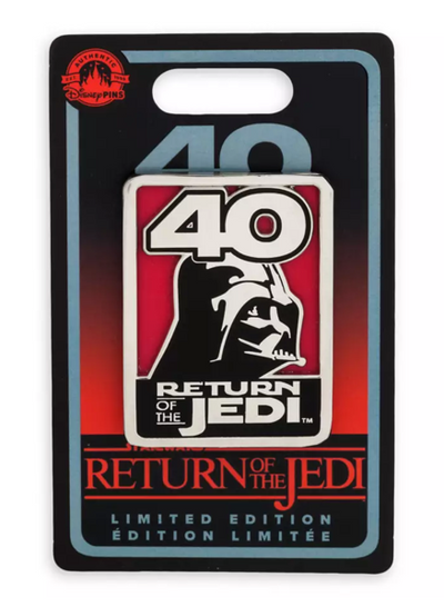 Disney Parks Darth Vader Star Wars: Return of the Jedi 40th Pin New with Card