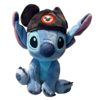 Disney Parks Stitch Mickey Ears Hat Shoulder Plush Toy New With Tag