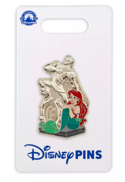 Disney Parks Ariel and Prince Eric Statue Mermaid Pin New with Card