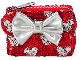 Disney Parks Minnie Mouse Sequined Loungefly Mini Wallet New With Tag