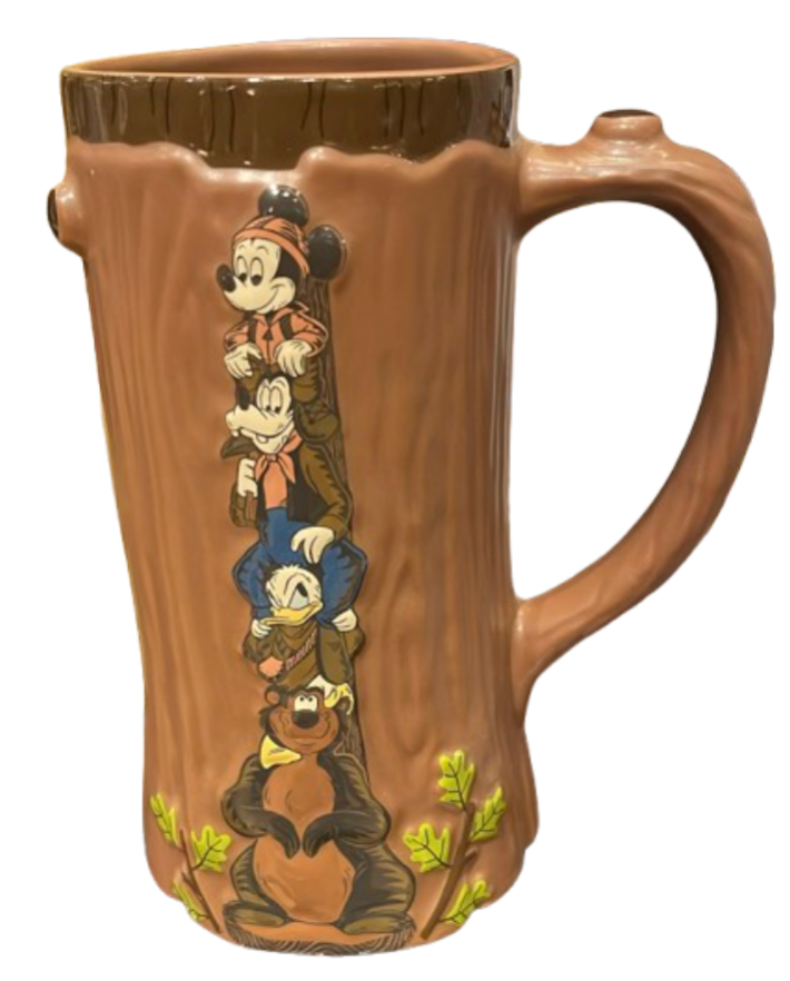 Disney Parks Wilderness Lodge Mickey Goofy Donald Totem Coffee Mug New With Tag