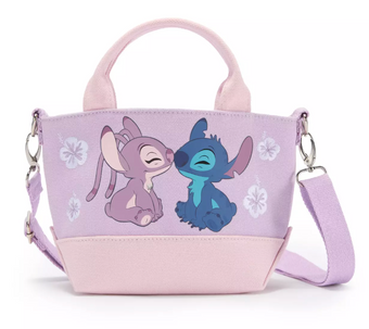 Disney Parks Stitch & Angel Mini Crossbody Tote Bag Pink New with Tag