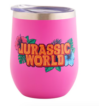 Universal Studios Jurassic World Tropical Wine Tumbler New With Tag