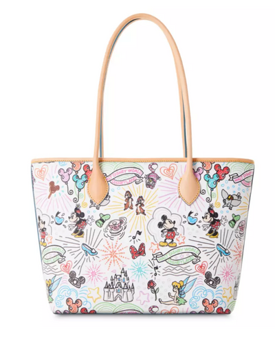 Disney Parks Sketch Mickey Minnie Dooney & Bourke Tote Bag New With Tags