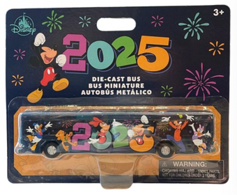 Disney Parks WDW 2025 Diecast Bus TransportDated Mickey Minnie New with Tag
