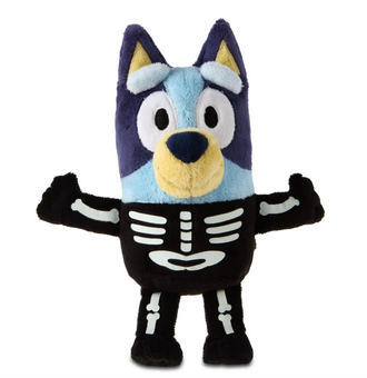 Disney Bluey Glow In The Dark Skeleton Costume Plush 7.5" New with tag