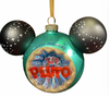 Disney Parks Walt Disney Pluto Icon Mickey Ears Glass Christmas Ornament New