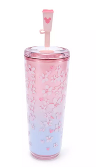 Disney Parks Mickey Mouse Icon Sakura Starbucks Tumbler with Straw New with Tag