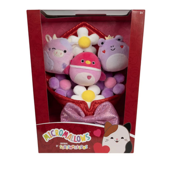 Squishmallows Micromallows 12" Valentines Day Bouquet Plush Set New with Box