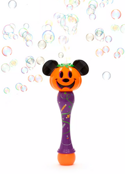 Disney Parks Halloween 2024 Mickey Mouse Pumpkin Light-Up Bubble Wand New W Tag