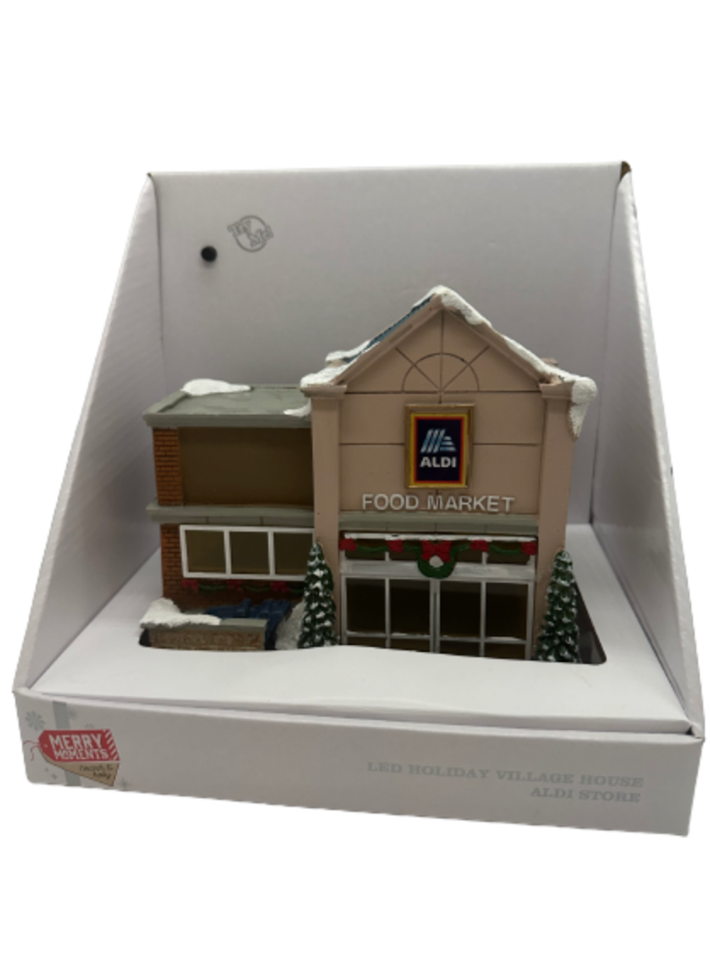 Merry Moments 2023 Led Lighted Christmas Holiday House ALDI Food Market New w Box