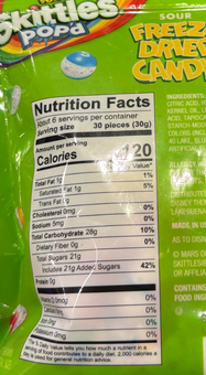 Disney Parks Sour Skittles Popd Freeze Dried Candy New Sealed