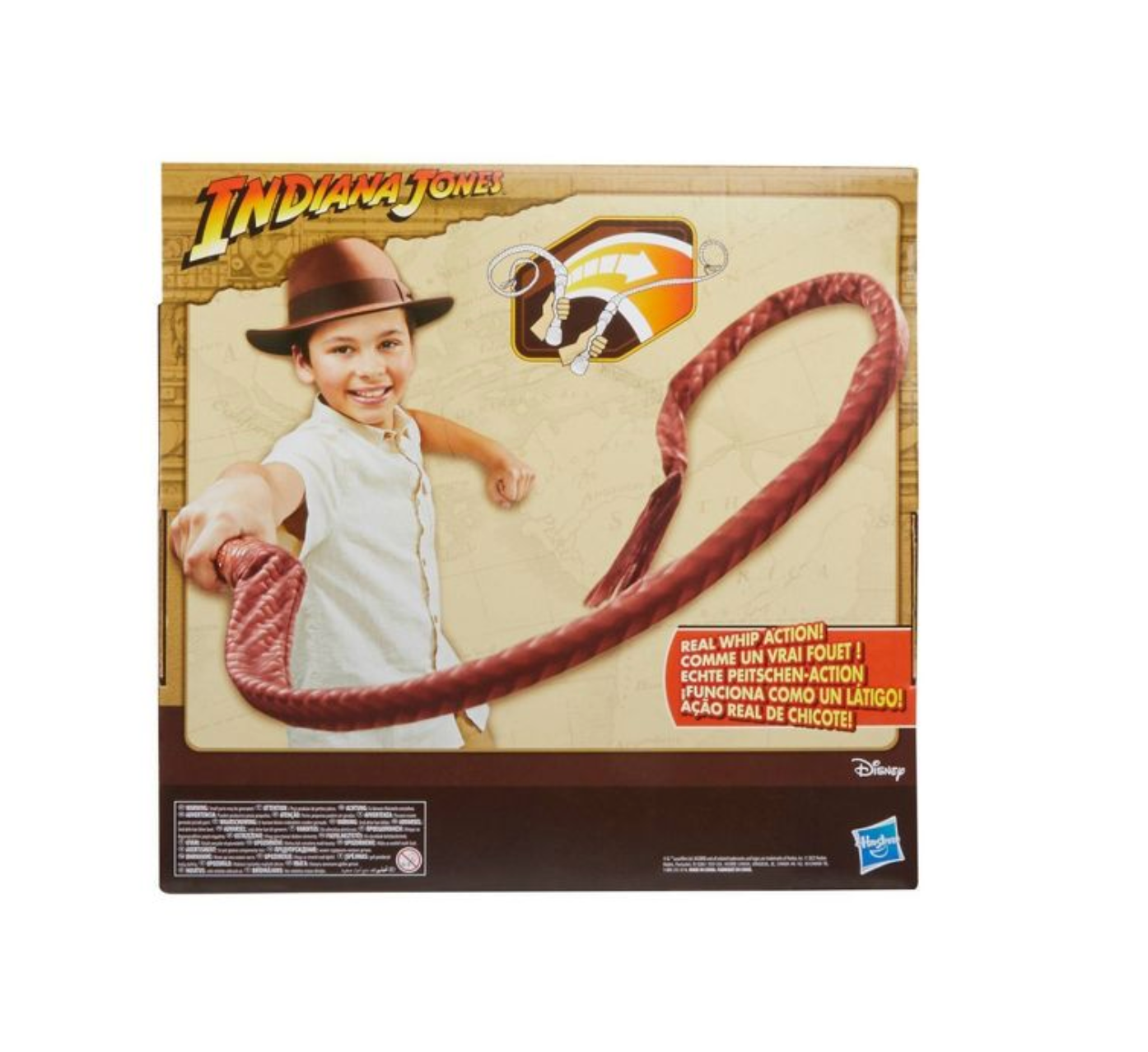 Disney Indiana Jones Action-Crackin' Whip Toy Snap & Retract action New with Box