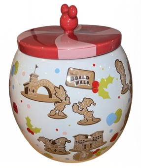 Disney Parks Mickey Mouse Friends Gingerbread Broadwalk Cookie Jar New With Tag