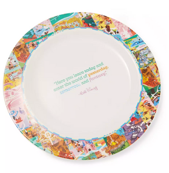 Disney Parks Vintage Maps Plate New with Tag