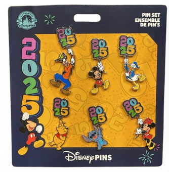 Disney Parks 2025 Mickey Mouse and Friends Pin Set New With Tag