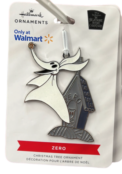 Hallmark Nightmare Before Christmas Zero Metal Ornament New with Card
