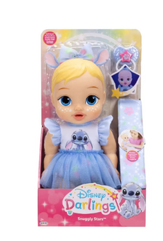 Disney Darlings Snuggly Stars Doll Stitch Blonde Hair Blue Eyes Toy New W Box