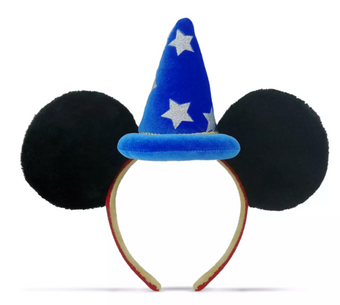 Disney Parks Mickey Mouse Sorcerer Fantasia Ear Hat Headband New With Tag