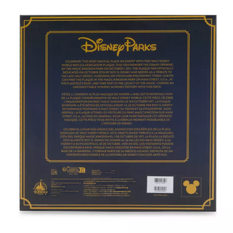 Disney Parks Walt Disney World Dedication Plaque Replica 55th New With Tag