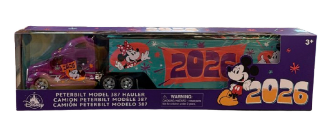 Disney Parks WDW 2026 Mickey & Minnie Peterbilt Model 387 Hauler