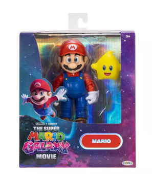 The Super Mario Galaxy Movie 5” Mario Figure with Luna Star Accessory New